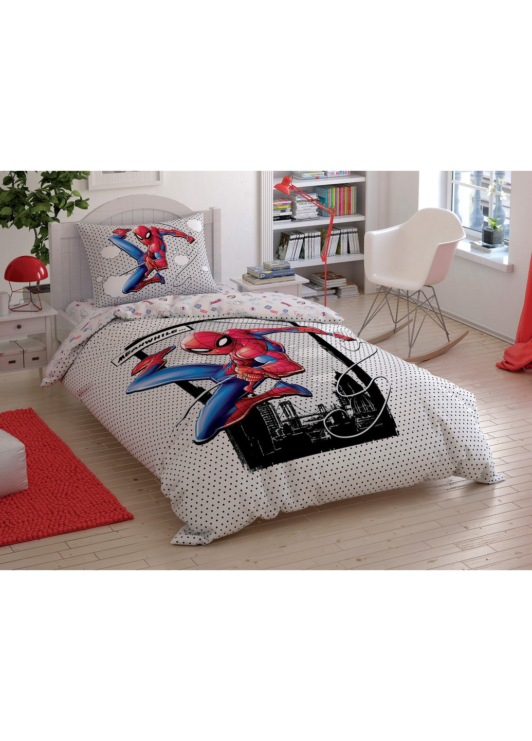 Комплект постельного белья Disney Spiderman Cloudy Полуторный Tac (259245104)