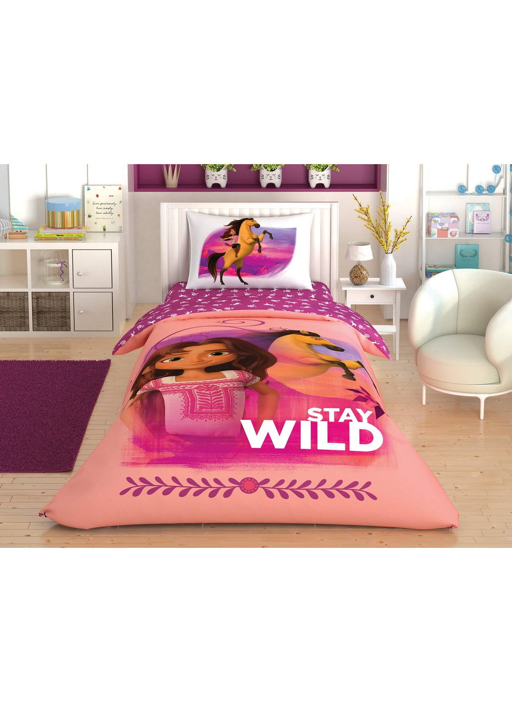 Комплект постельного белья Disney Spirit Stay Wild Полуторный Tac (259244077)