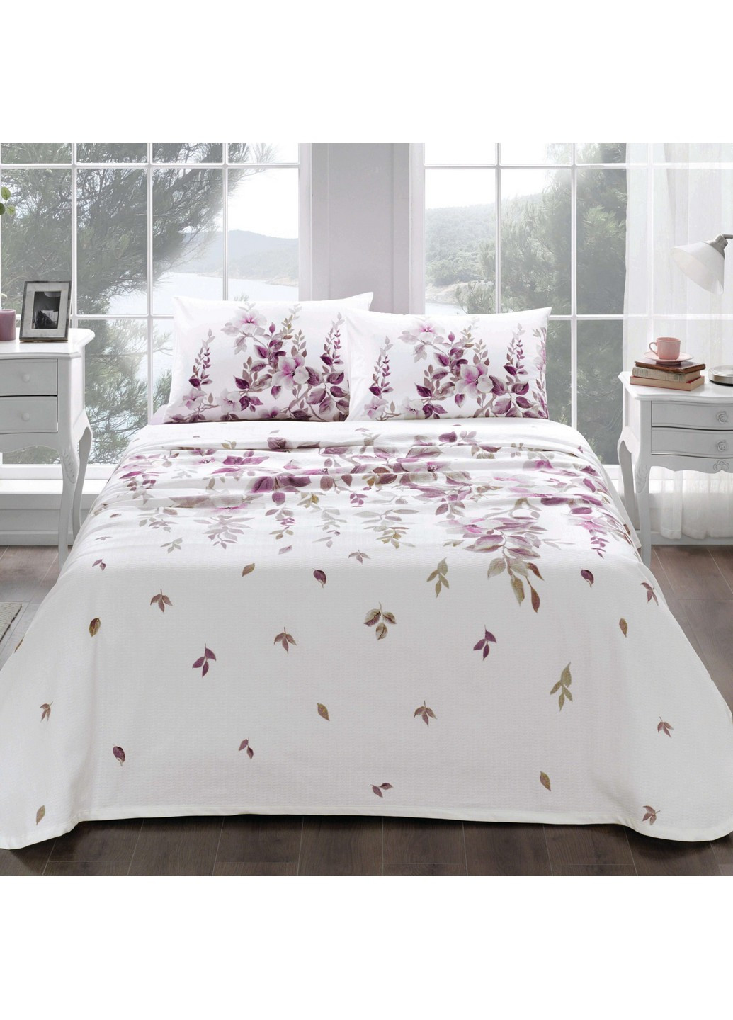 Комплект постельного белья с покрывалом-пике Galinda Евро Tac (259245095)