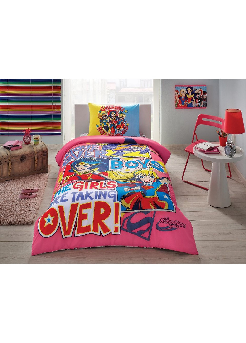 Комплект постельного белья Disney Super Hero Girls Полуторный Tac (259244046)