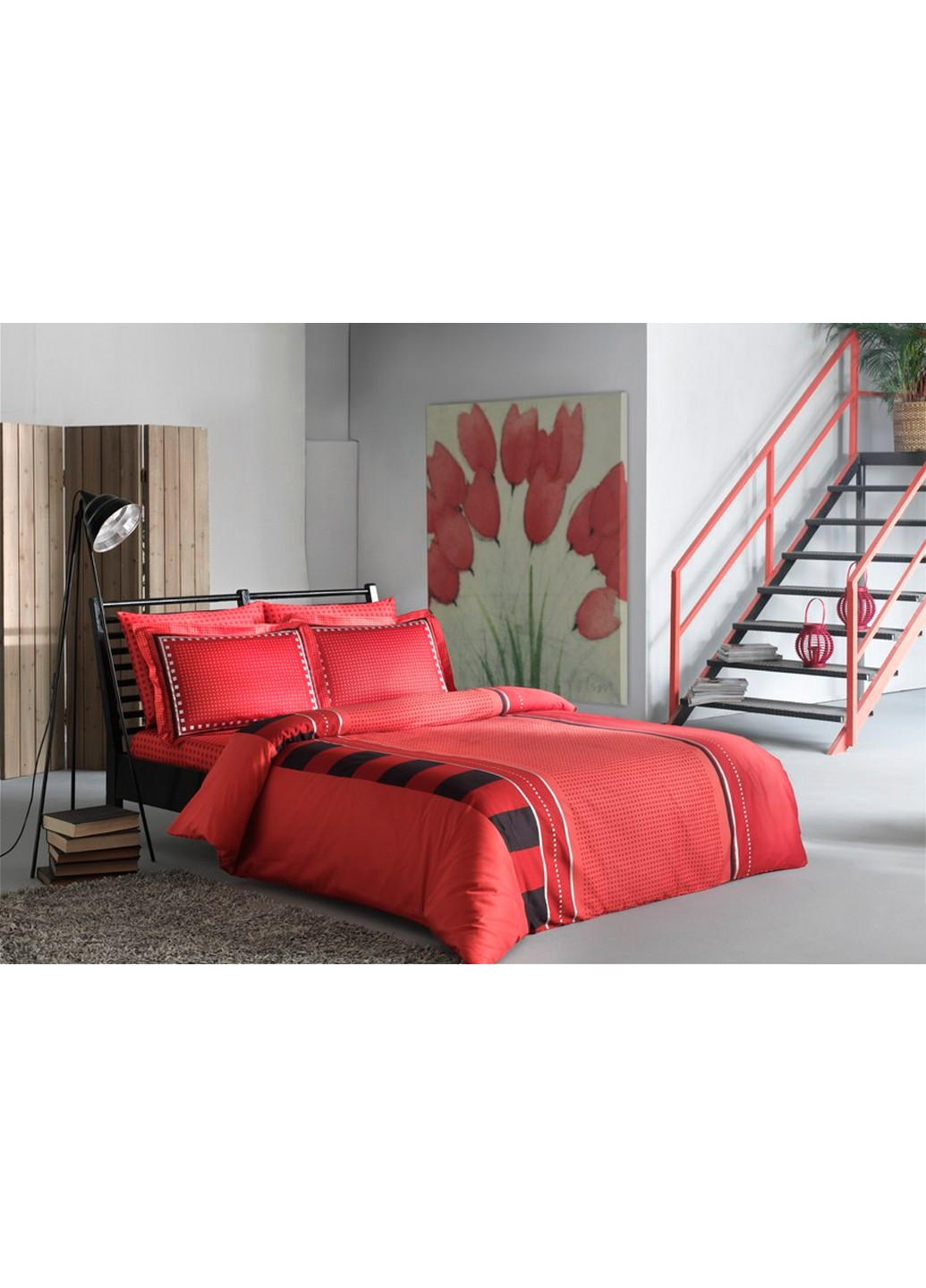 Комплект постельного белья Mabel Red Семейный Tac (259245139)