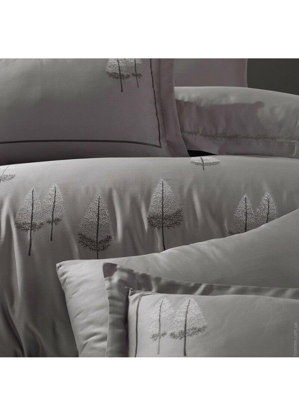 Комплект постельного белья Pamira Antraсit с вышивкой Евро Dantela Vita (259244455)