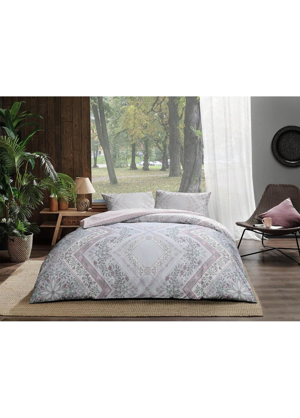 Комплект постельного белья Valeria Pink Односпальный Tac (259243991)