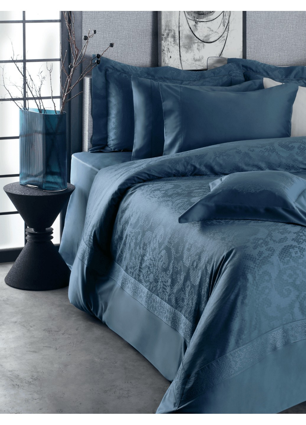 Комплект постельного белья Valencia Blue King Size Valeron (259245772)