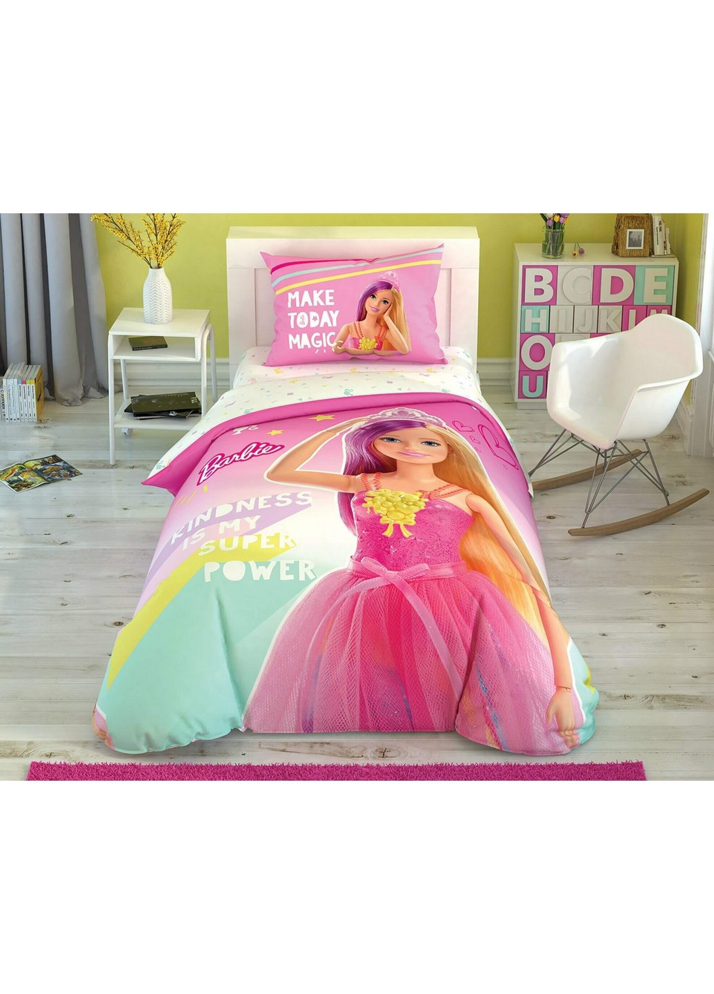 Постельное белье Disney Barbie Kindness+светится во тьме Полуторный Tac (259247060)