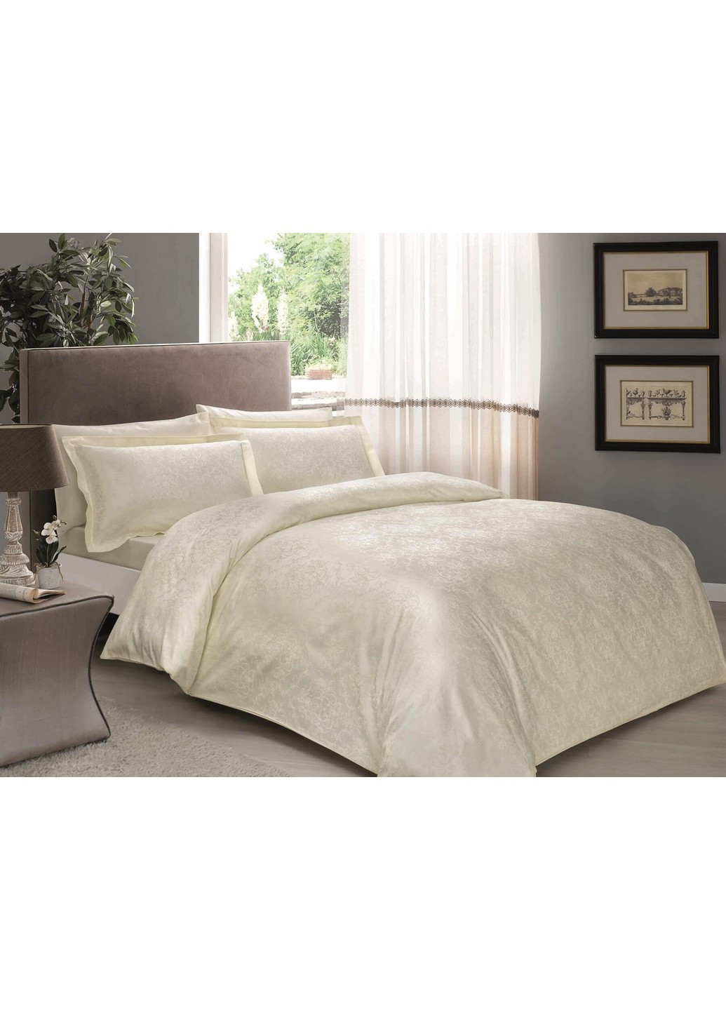 Постельное белье Daria Cream Евро Tac (259246216)