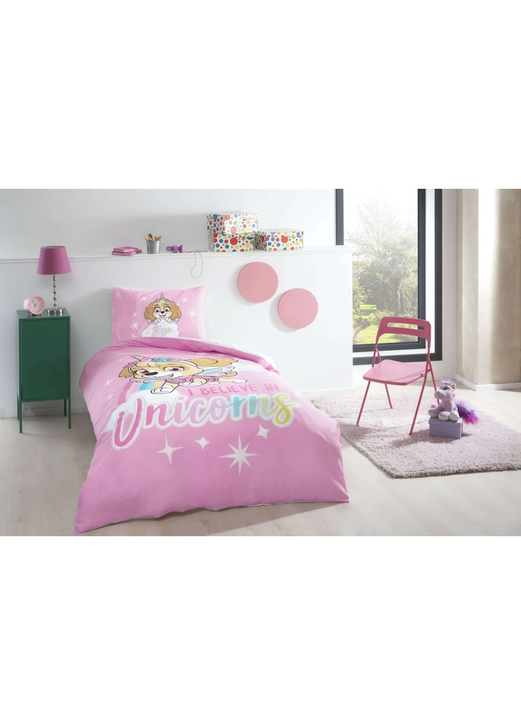 Постільна білизна Disney Paw Patrol Sky Glitter Полуторний Tac (259246058)