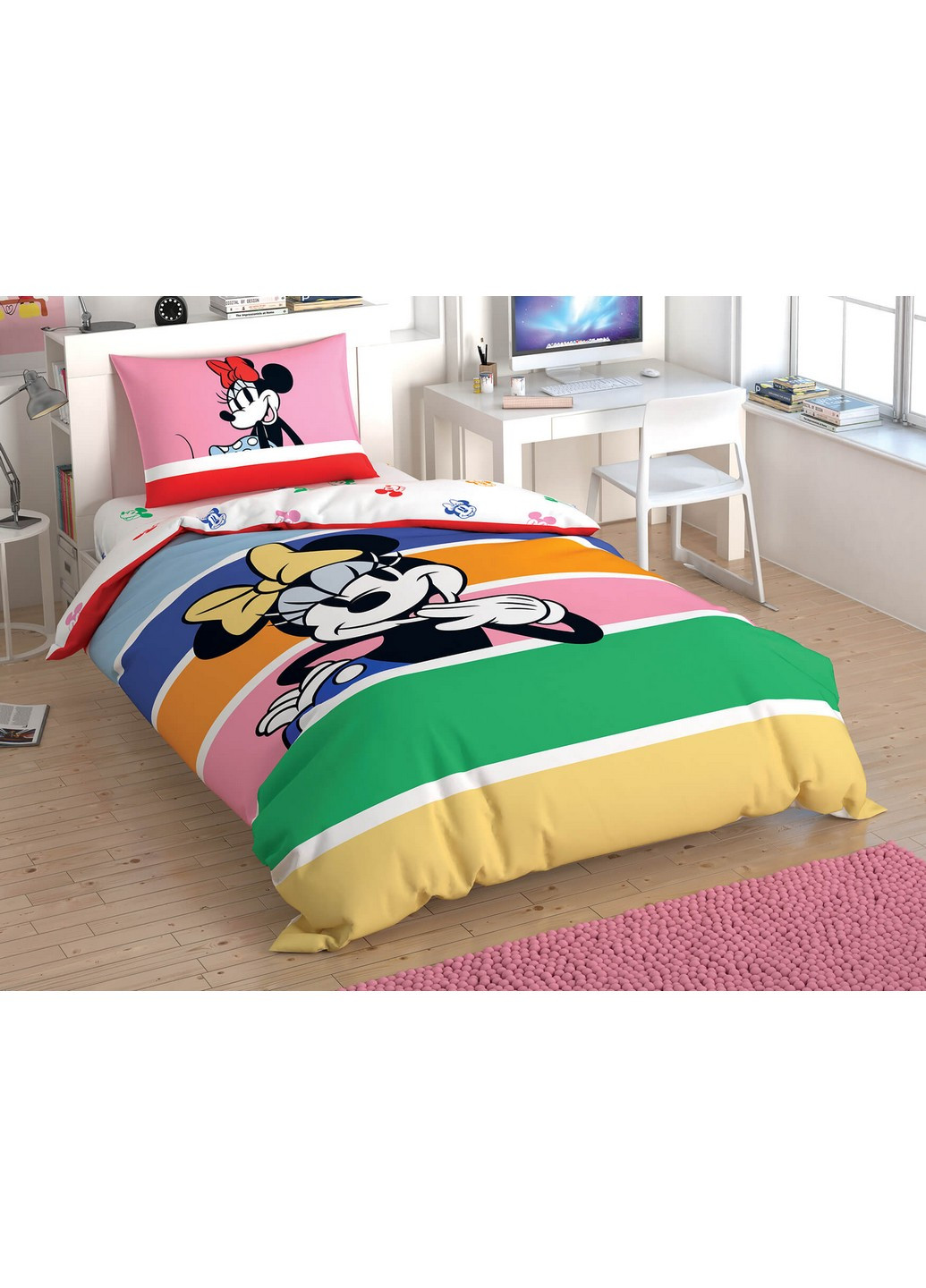 Постельное белье Disney Minnie Mouse Rainbow Полуторный Tac (259246227)