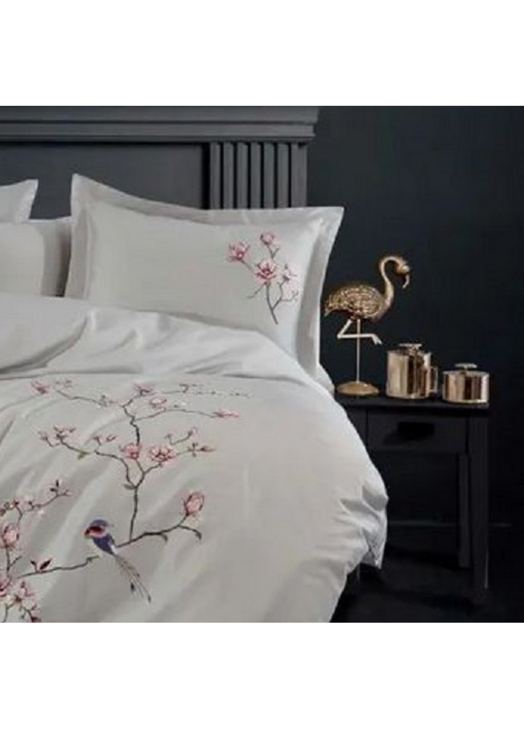 Постельное белье Huma Maldiv с вышивкой Евро Dantela Vita (259247520)