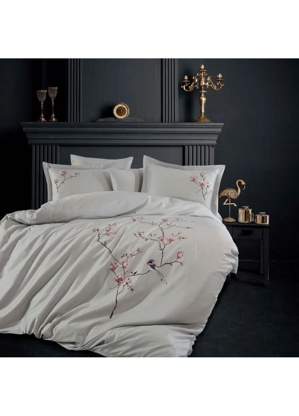 Постельное белье Huma Maldiv с вышивкой Евро Dantela Vita (259247520)