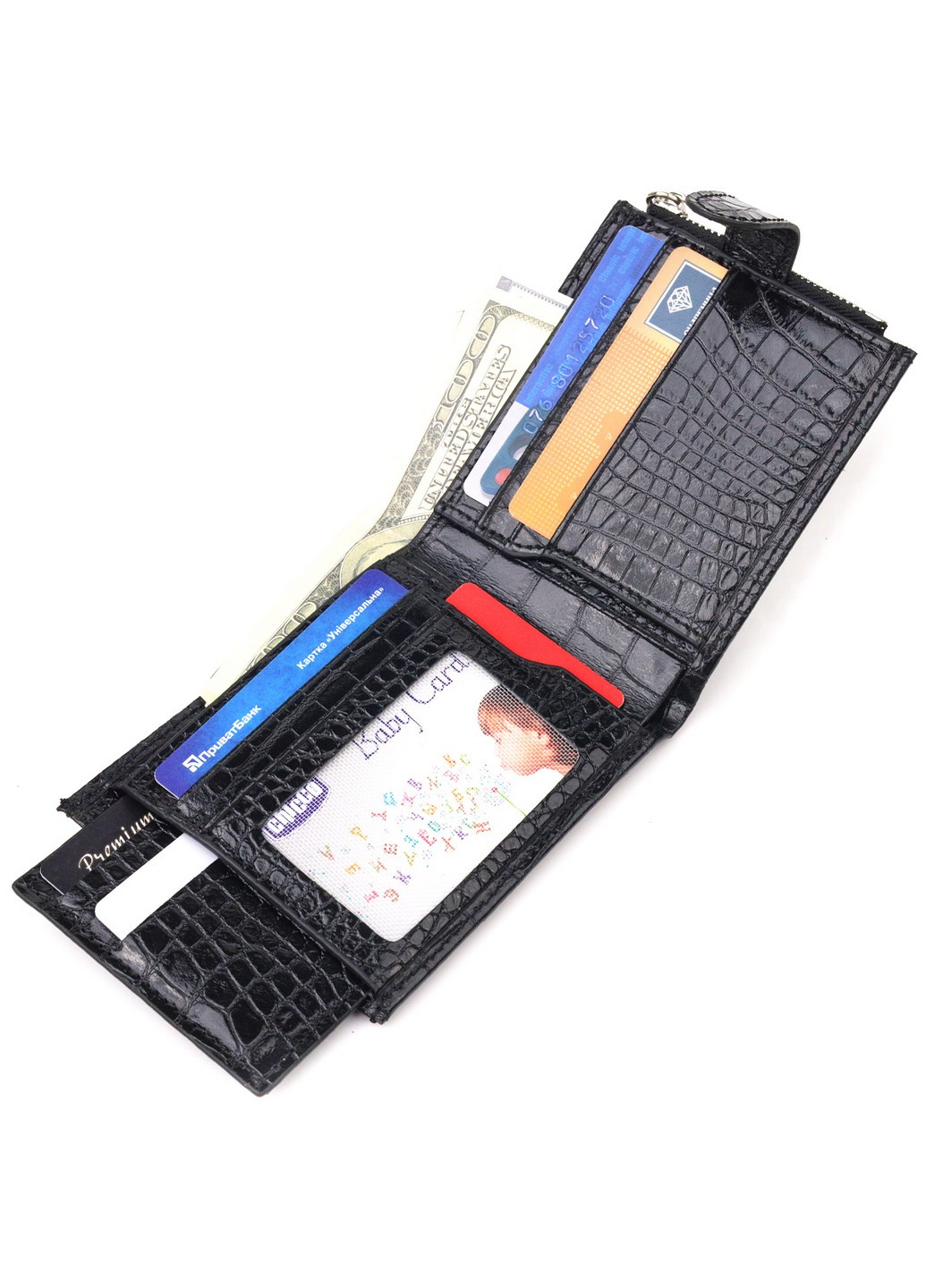 Чоловічий шкіряний гаманець 12х9,8х1 см Canpellini (259265057)