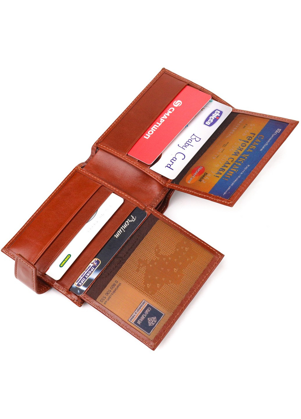 Чоловічий шкіряний гаманець 11х8,3х1 см Canpellini (259263290)