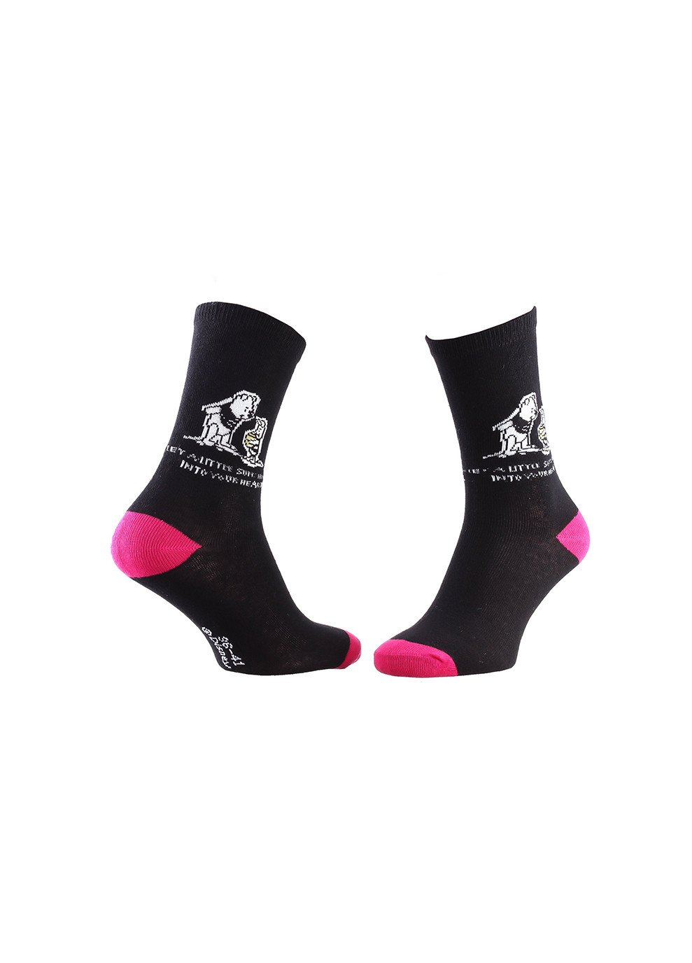 Чёрные носки winnie l ourson winnie porcinet 1-pack 36-41 black Disney (259296488)