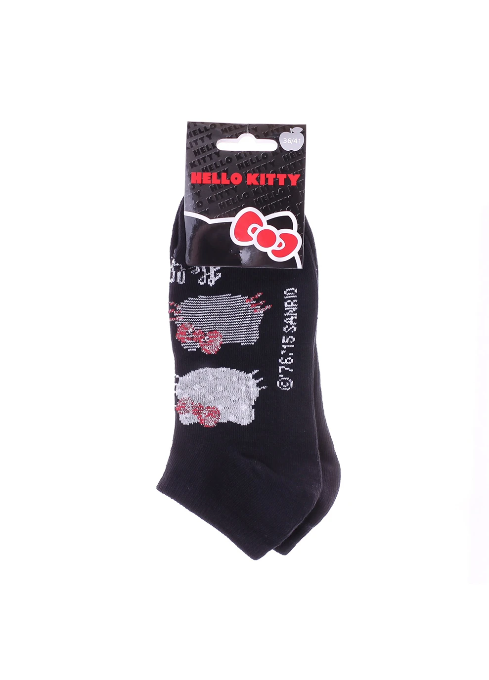 Чёрные носки socks 1-pack 36-41 black Hello Kitty (259296547)