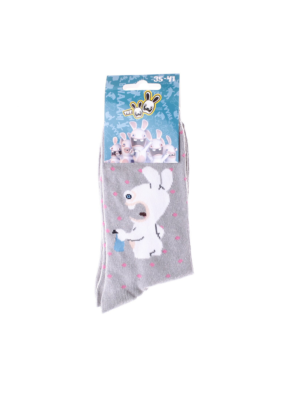 Серые носки cretin rabbits back rabbit 1-pack 35-41 gray Rabbids Invasion (259296703)
