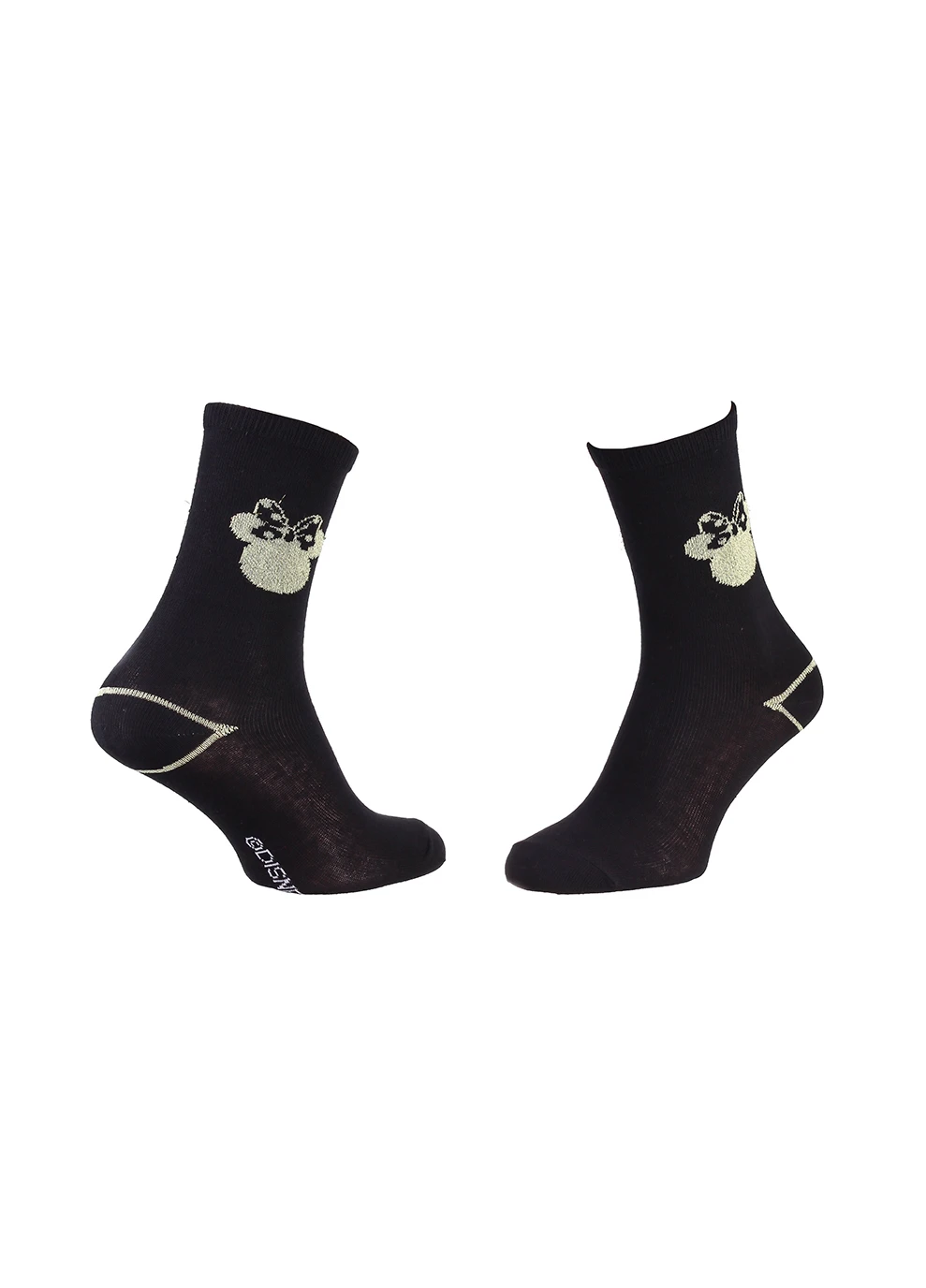 Чёрные носки minnie shadow of minnie's head knot 1-pack 35-41 black Disney (259296511)