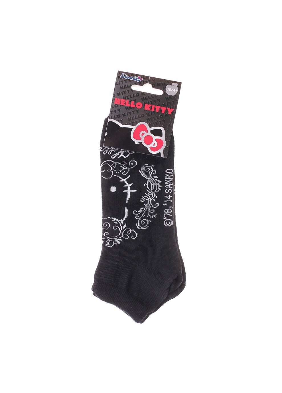 Чёрные носки tete hk arabesque 1-pack 35-41 black Hello Kitty (259296529)