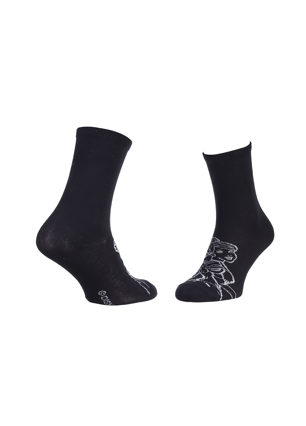 Серые носки princess cinderella 1-pack 36-41 black gray Disney (259296504)
