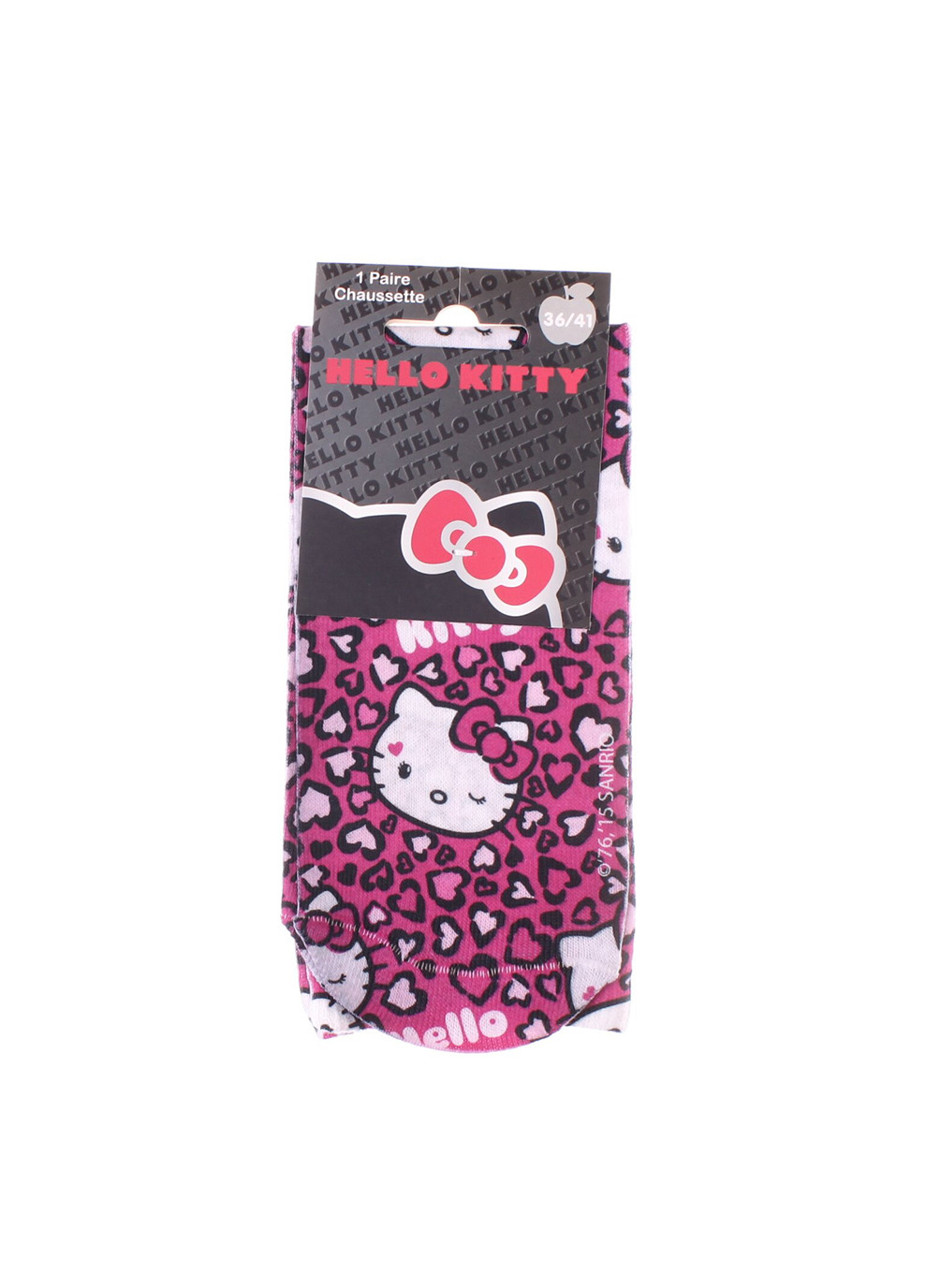 Носки Hk All Over Coeur 1-pack 36-41 pink Hello Kitty (259296531)