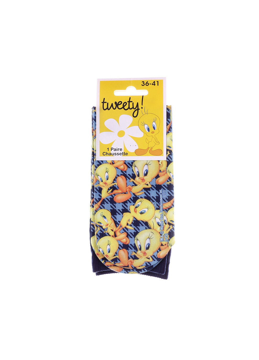 Шкарпетки Fond Pied De Poule 1-pack 36-41 yellow/blue Looney Tunes (259296286)
