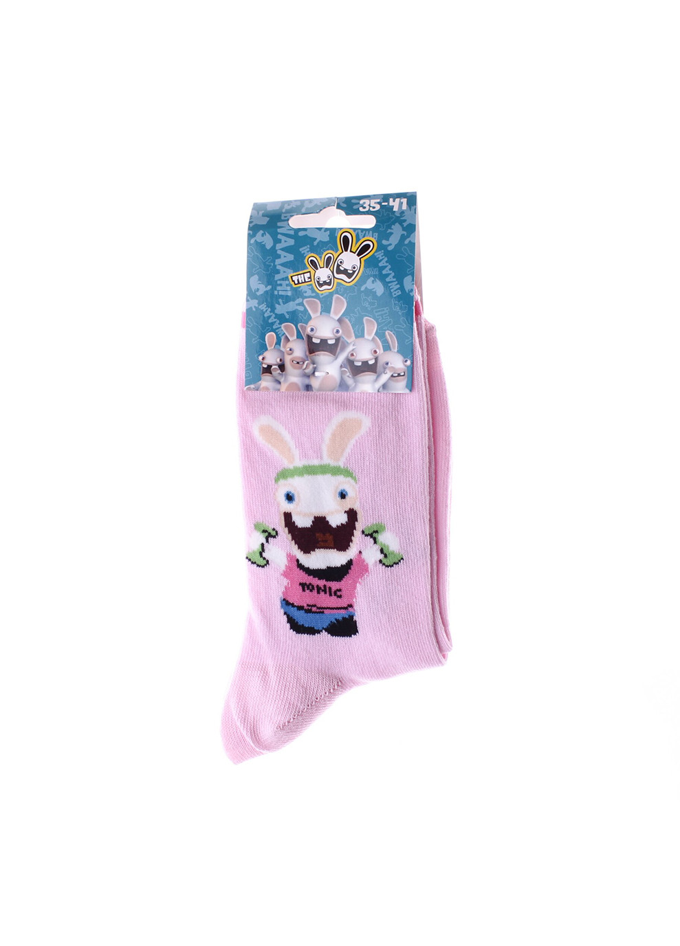 Розовые носки rabbits makes alteres 1-pack 35-41 pink Rabbids Invasion (259296706)