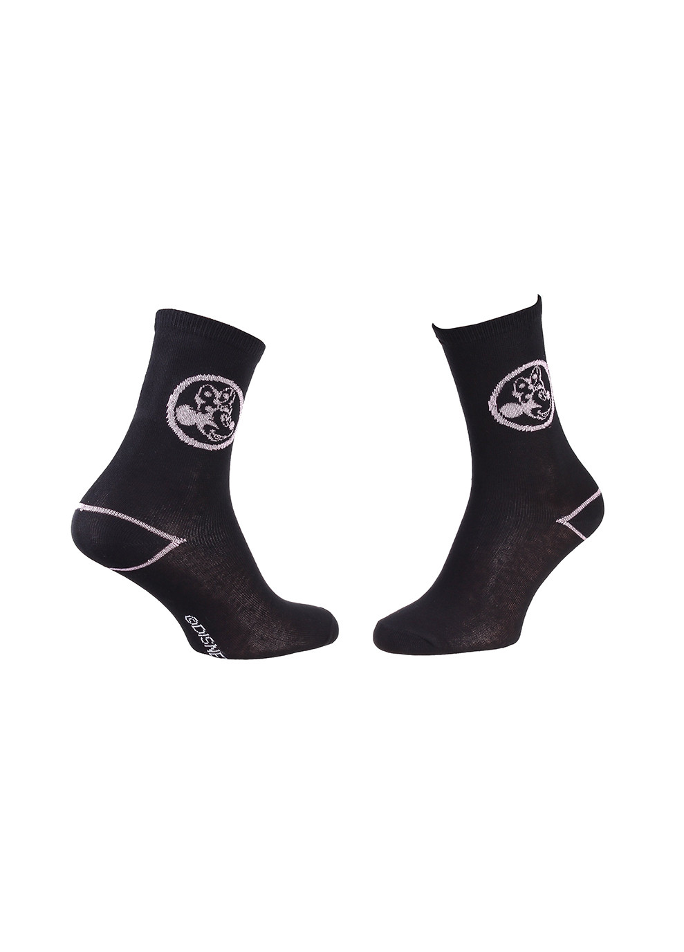 Чорні шкарпетки minnie pale profile minnie head 1-pack 35-41 black/pink Disney (259296506)