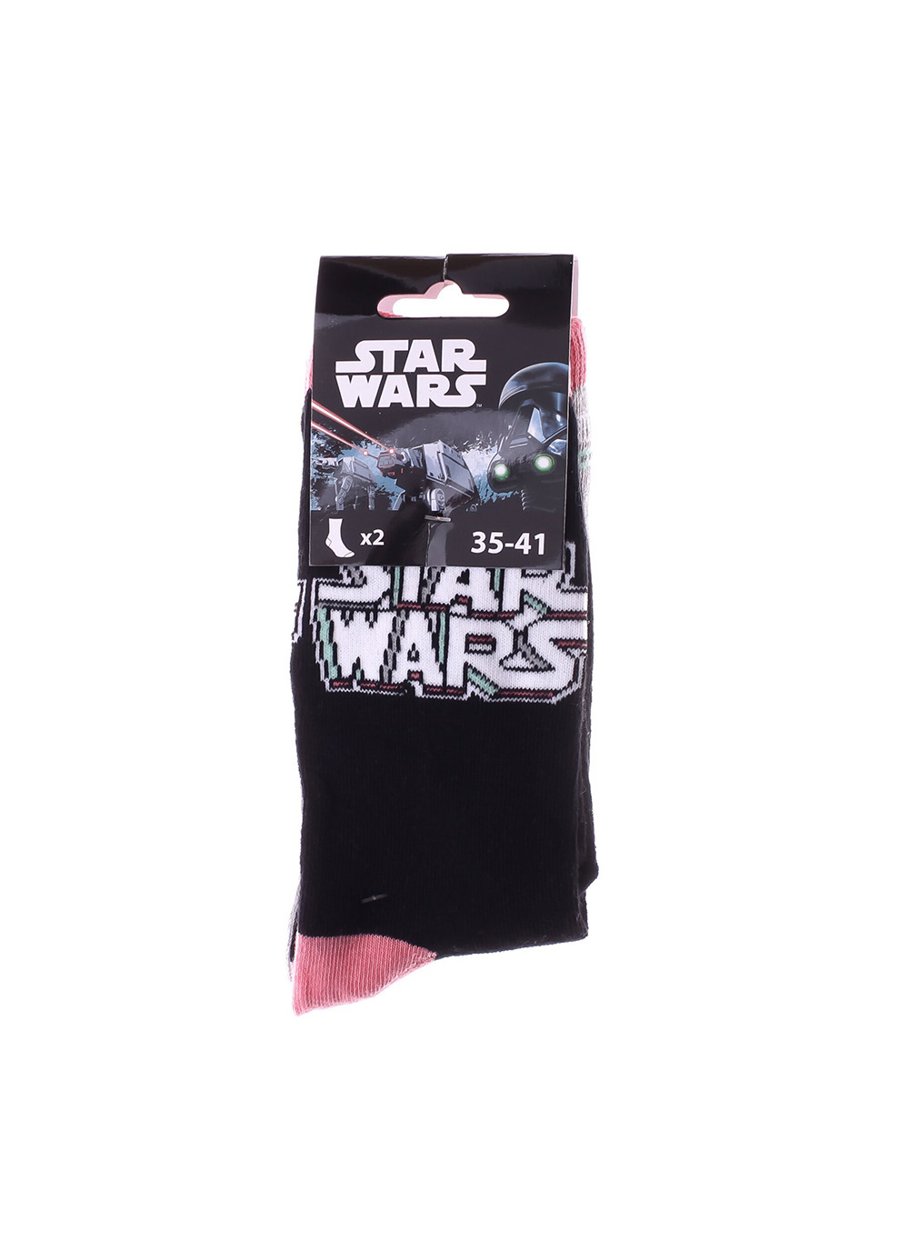 Шкарпетки Princess Leia 2P 1-pack 35-41 gray/black Star Wars (259296269)
