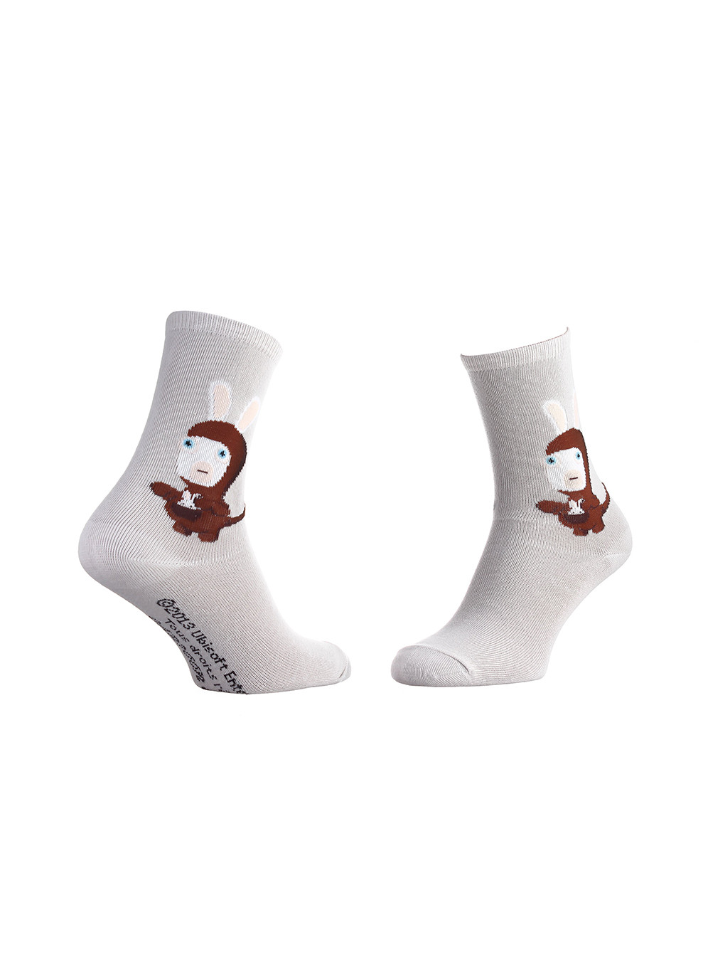 Сірі шкарпетки rabbits in kangaroo costume 1-pack 35-41 gray Rabbids Invasion (259296705)