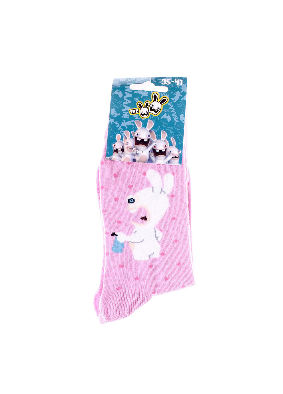 Рожеві шкарпетки rabbits back 1-pack dark 35-41 pink Rabbids Invasion (259296704)