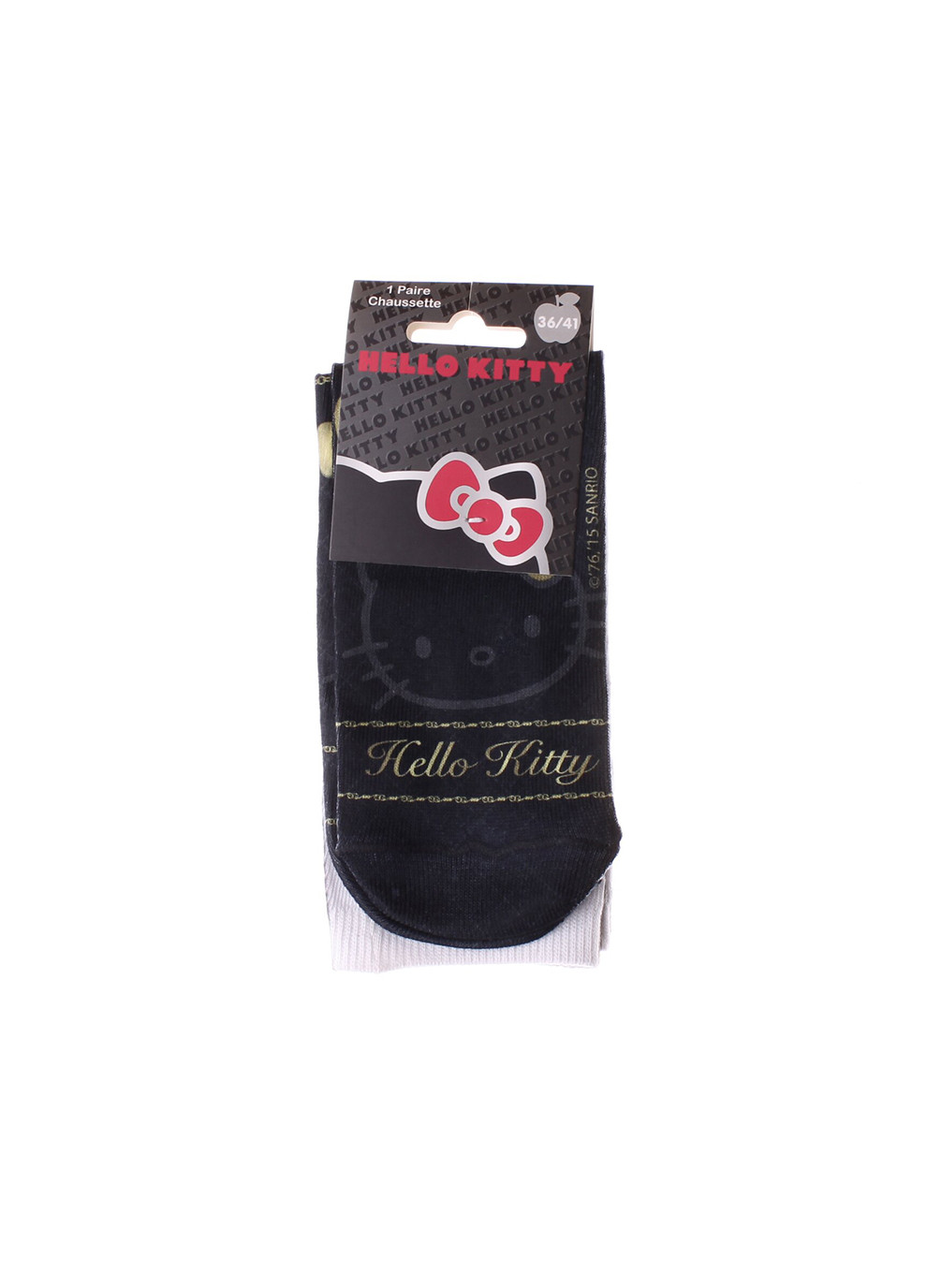 Чорні шкарпетки collier 1-pack 36-41 black Hello Kitty (259296517)