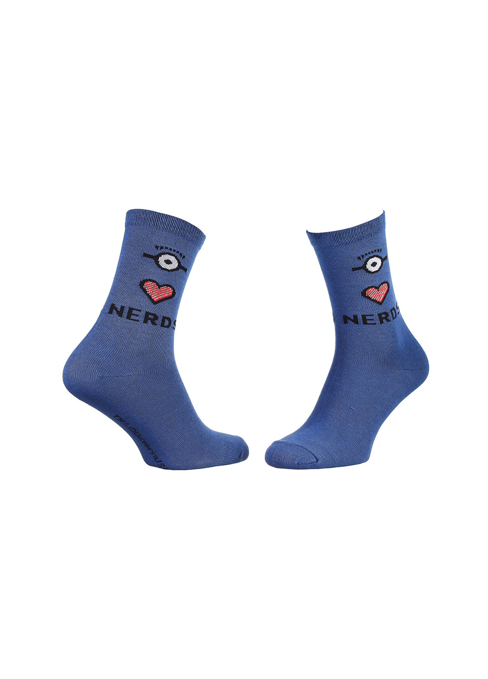 Сині шкарпетки heart eye nerds 1-pack 36-41 denim Minions (259296432)
