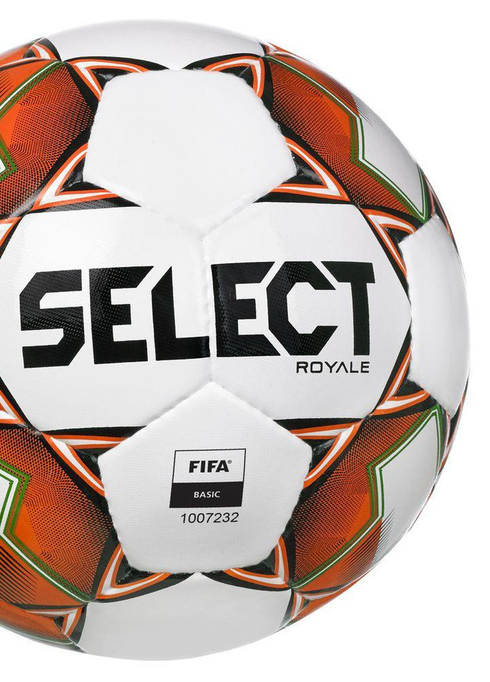 Мяч футбольный Royale FIFA Basic v22 белый/оранжевый Уни 5 Select (259296294)