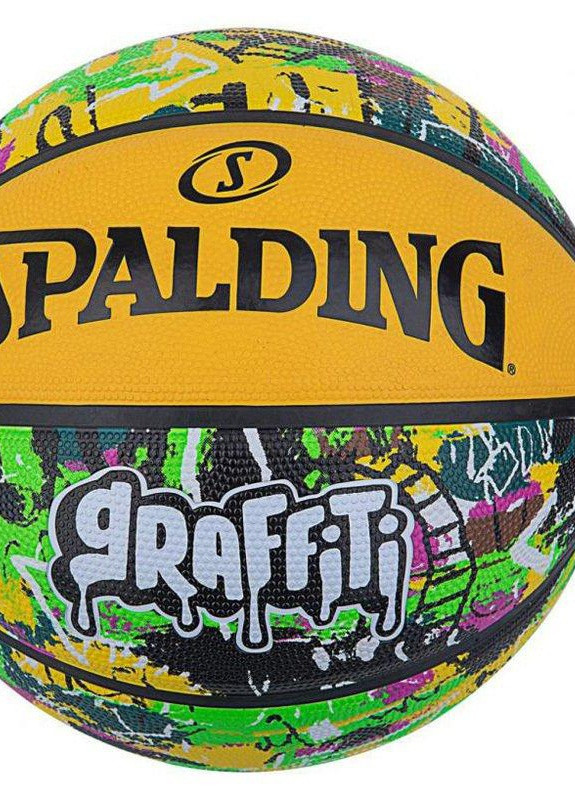 М'яч баскетбольний гумовий №7 GRAFFITI Multicolor Spalding (259296275)