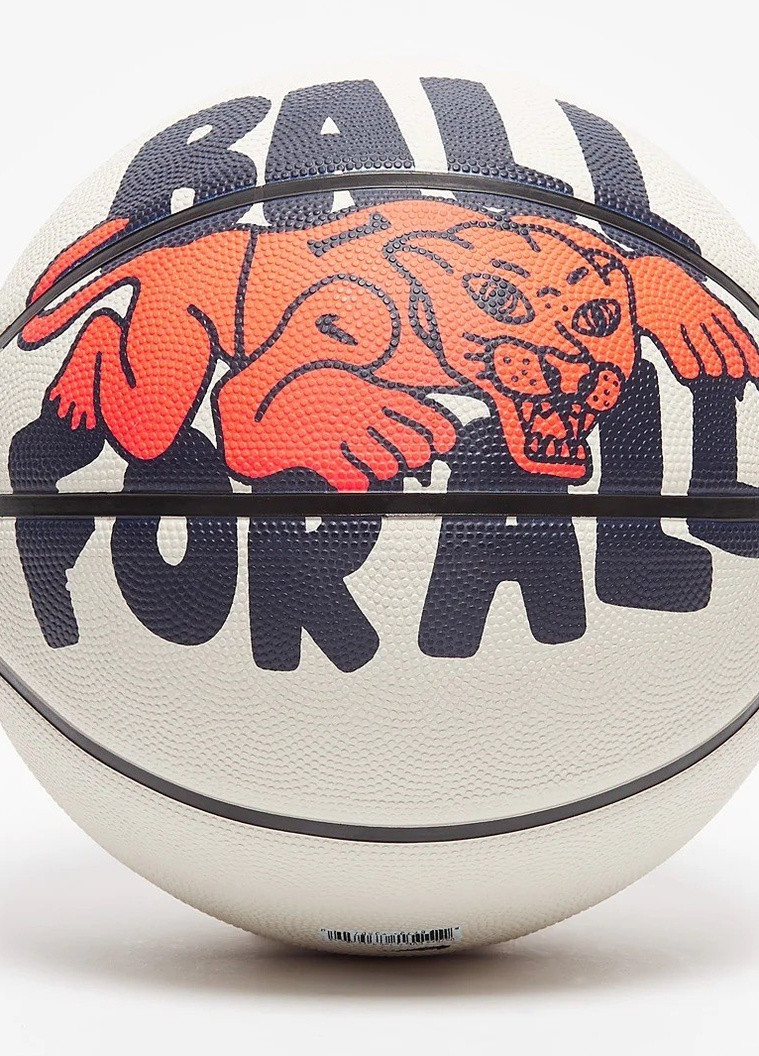 Мяч баскетбольный EVERYDAY PLAYGROUND 8P GRAPHIC DEFLATED light BONE/orange size 5 Nike (259296694)