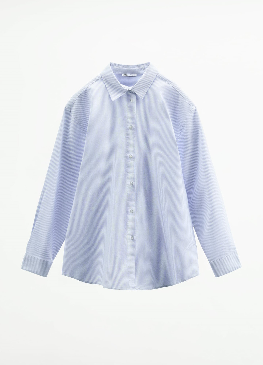 Голубой праздничный рубашка в полоску Zara