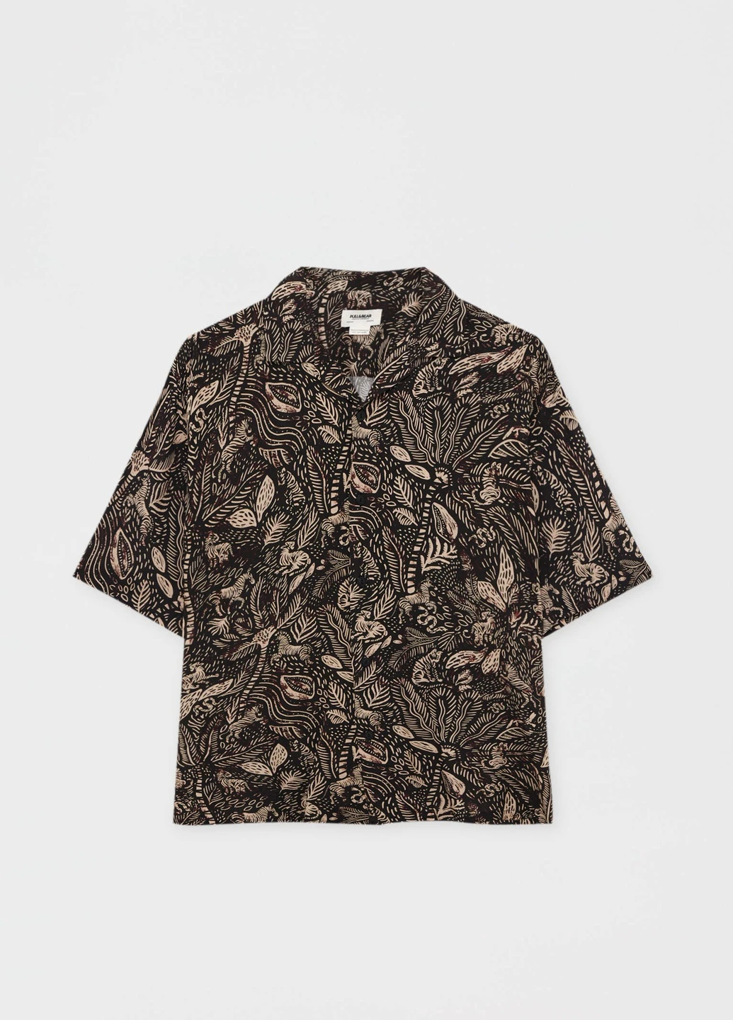 Черная рубашка Pull & Bear