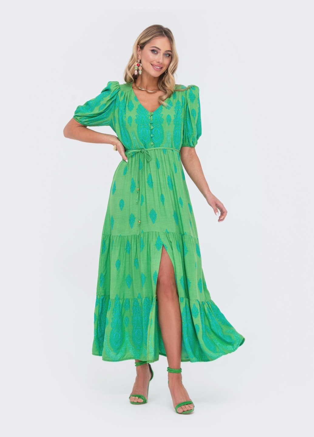 Зелена приталена сукня зеленого кольору Dressa