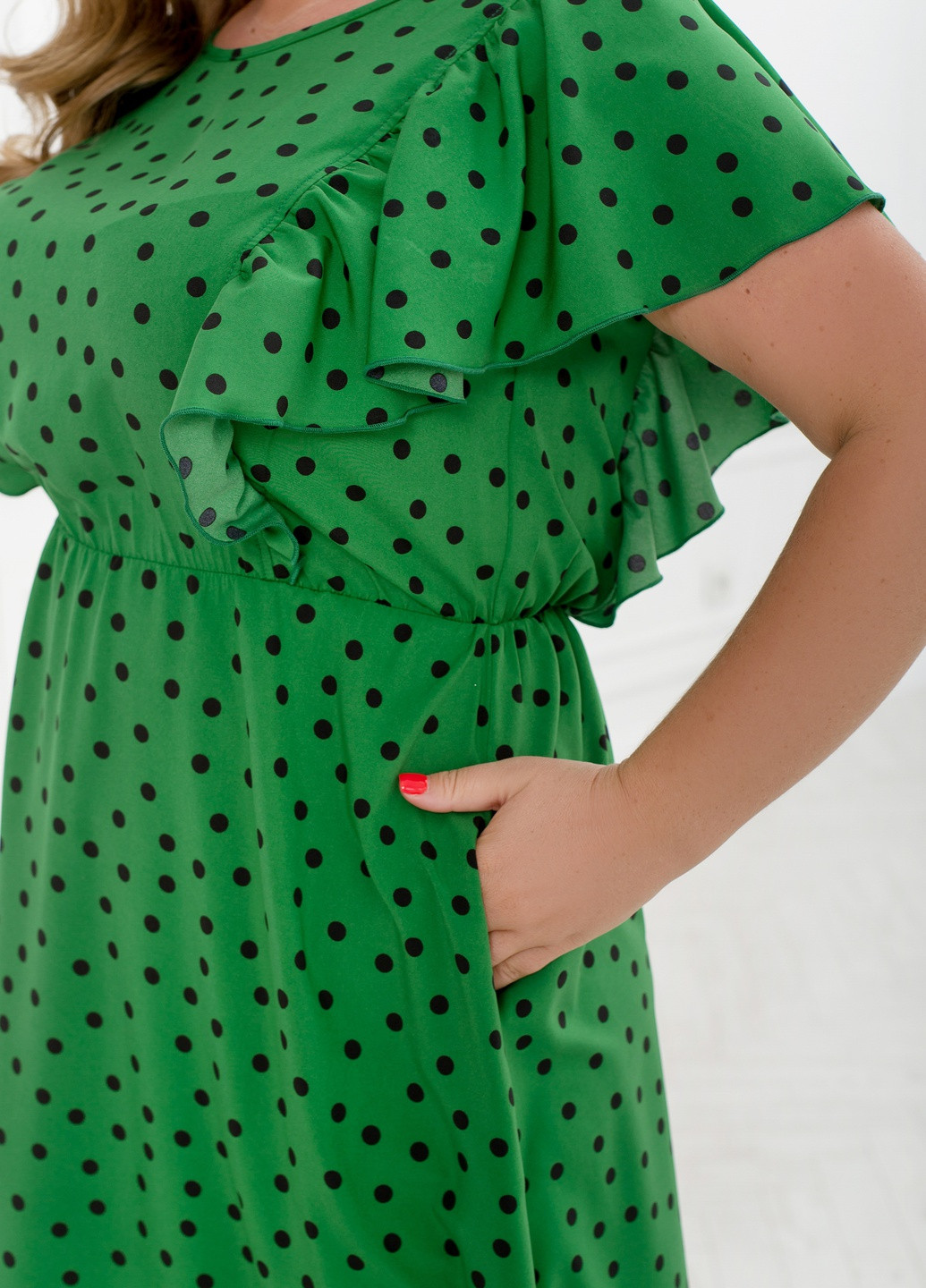 Зеленое кэжуал сукня Minova в горошек