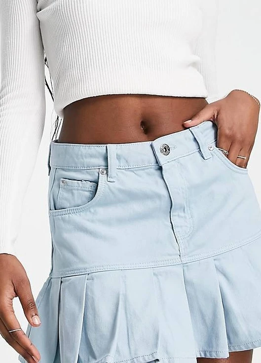 Голубая юбка Bershka