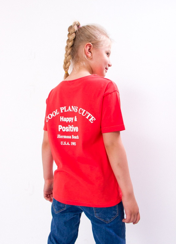 Помаранчева літня футболка для дівчинки помаранчевий носи своє (6333-001-33-1-v6) Носи своє