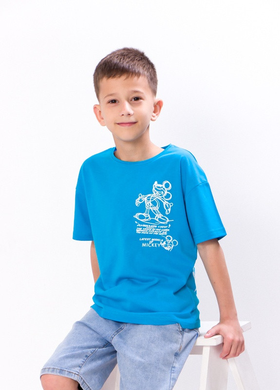 Бирюзовая летняя футболка для хлопчика бірюзовий носи своє (6263-001-33-v0) Носи своє