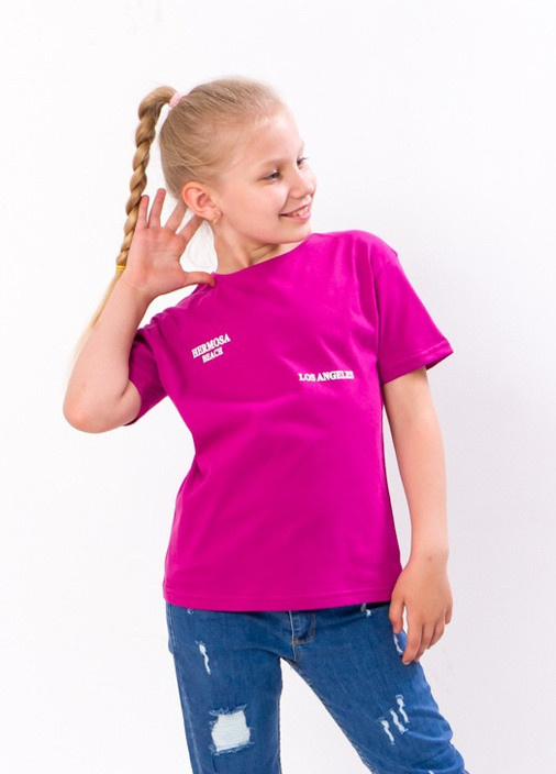 Розовая летняя футболка для дівчинки рожевий носи своє (6333-001-33-1-v4) Носи своє