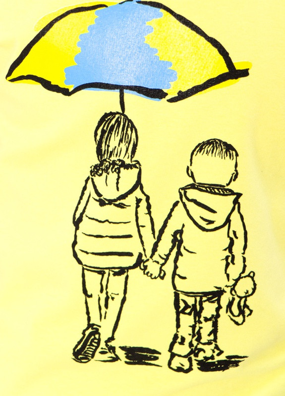 Желтая летняя футболка дитяча "україна" жовтий носи своє (6021-036-33у-v1) Носи своє
