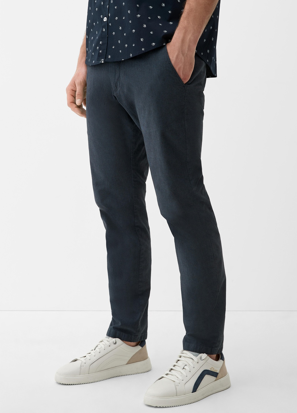 Синие кэжуал летние брюки S.Oliver