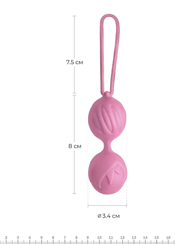 Вагінальні кульки Geisha Lastic Balls Mini Pink (S), діаметр 3,4см, вага 85гр Adrien Lastic (259346861)
