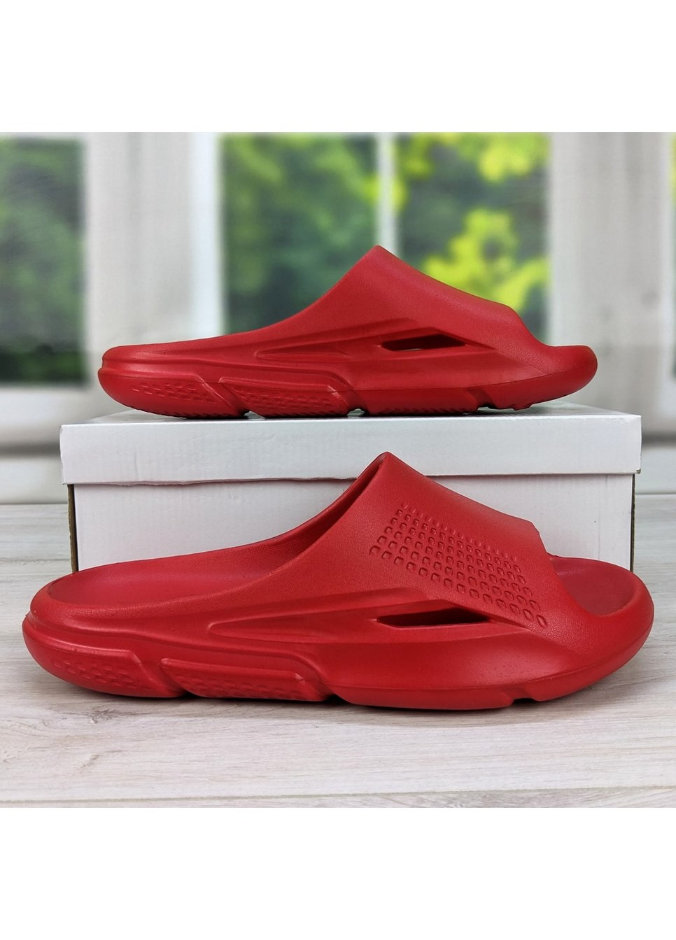 Красные повседневные мужские пляжные шлепанцы сланцы пенковые Gipanis