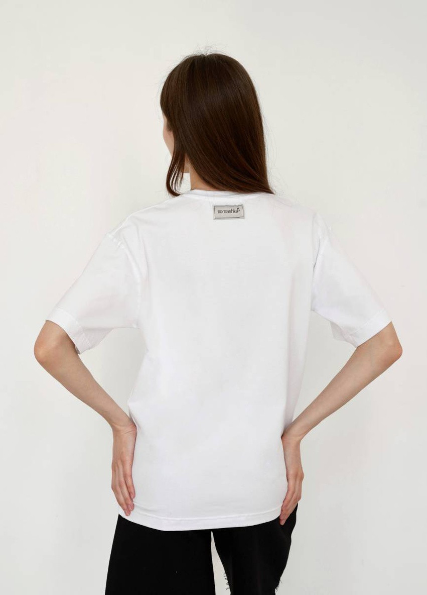 Белая летняя футболка romashka Ромашка Портленд
