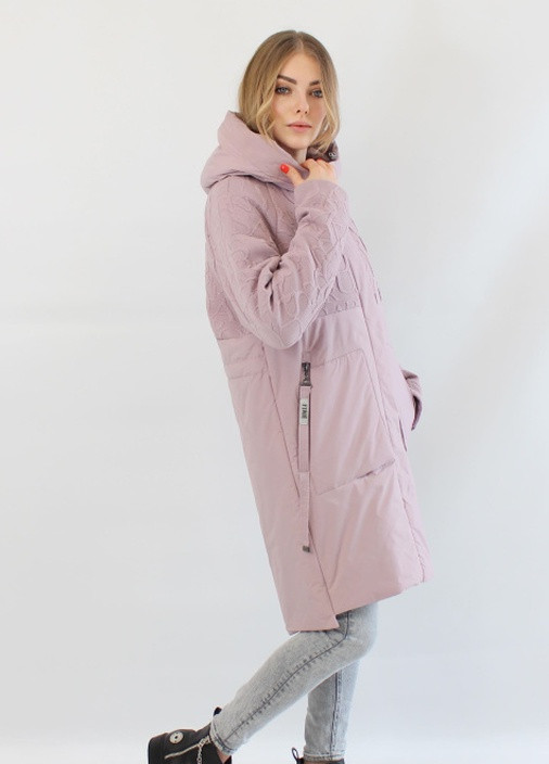 Светло-фиолетовая демисезонная женская куртка реглан misha в окраске сиреневая лаванда Mishele