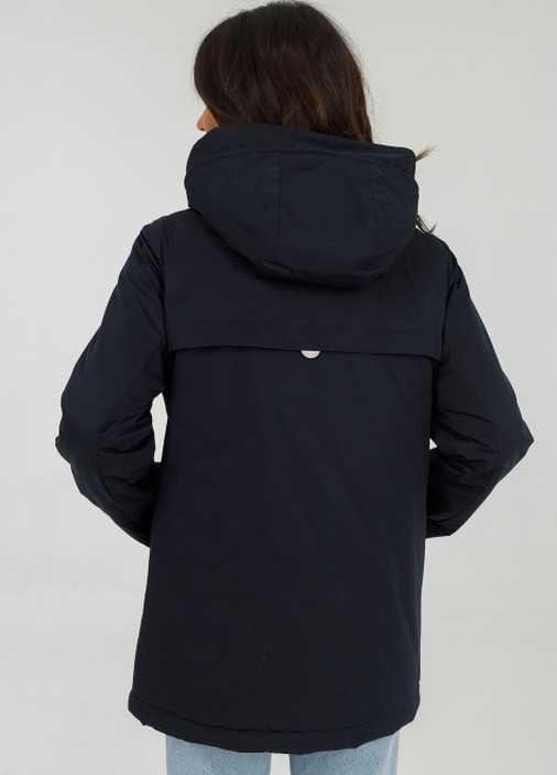 Темно-синя демісезонна двостороння куртка-парка батал 48р janie синій рожевий зифір Lora