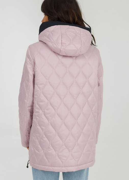 Темно-синя демісезонна двостороння куртка-парка батал 48р janie синій рожевий зифір Lora